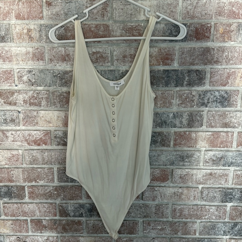 black bodysuit - M/L, new without tags. white bodysuit - L
